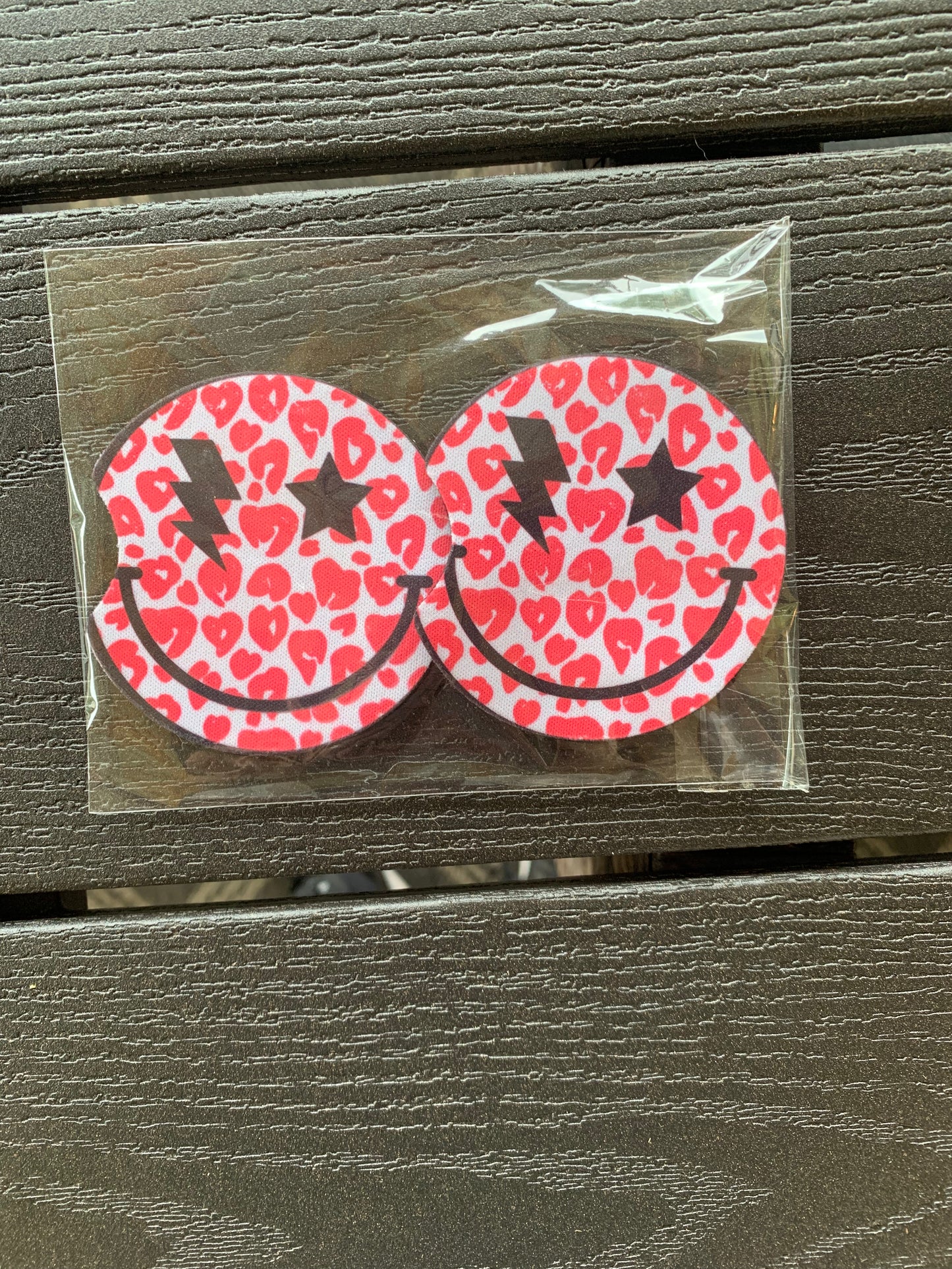 Pink Leopard Smiley