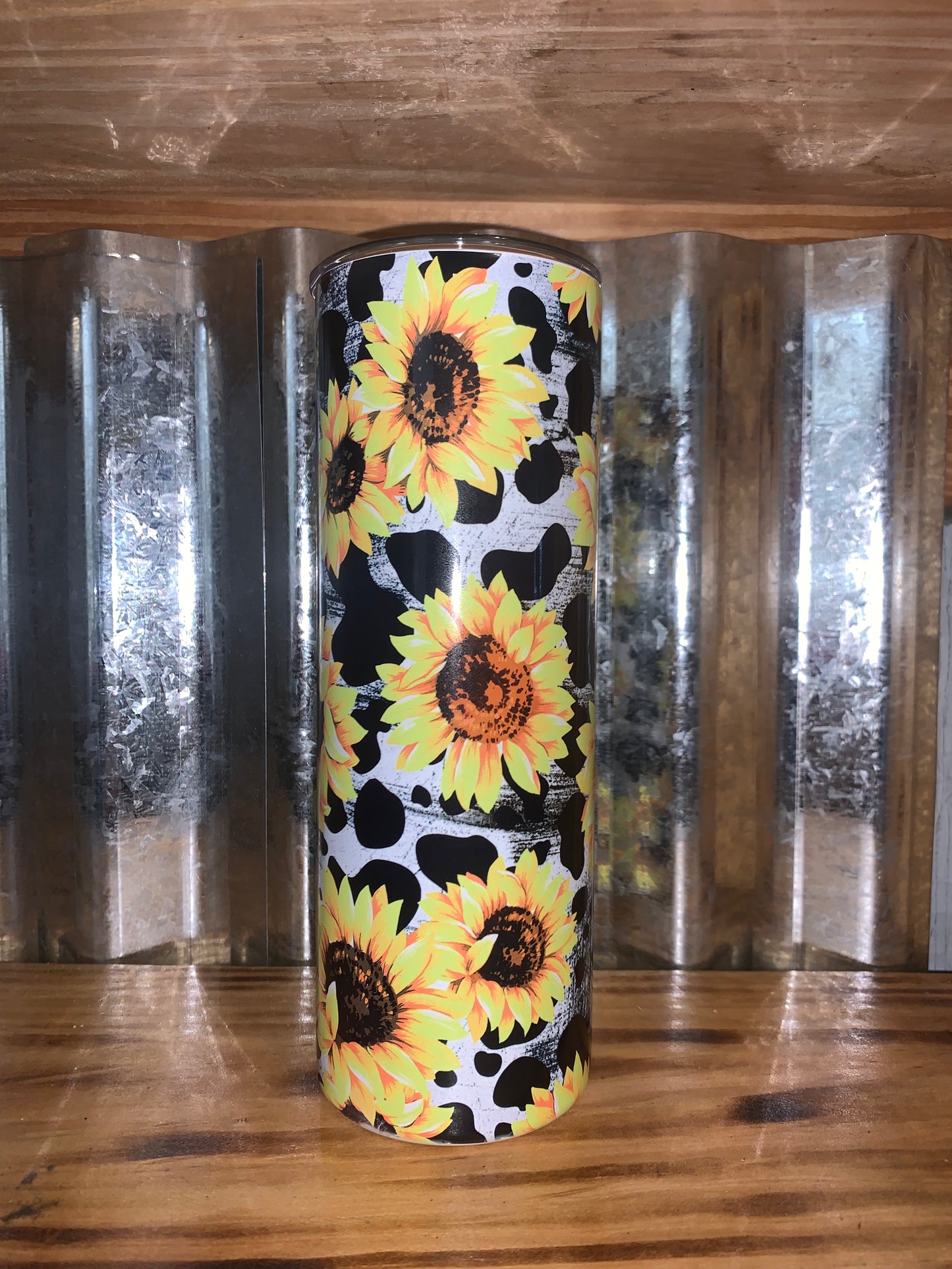 Sunflower & Cow Print