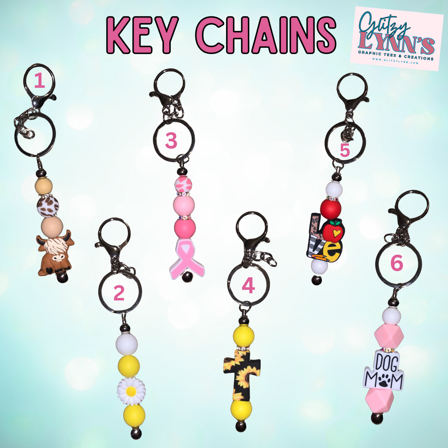 Metal Beaded Key Chains