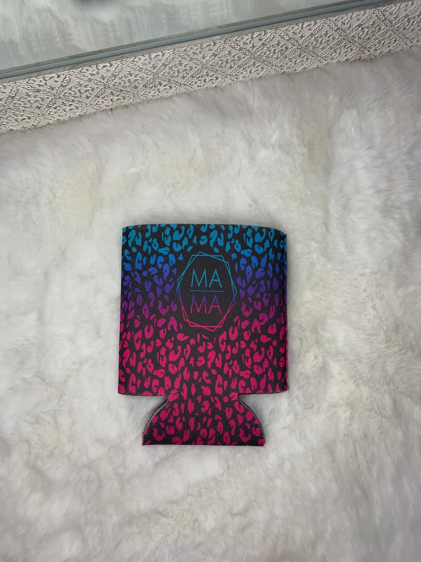 Cheetah MAMA Koozie